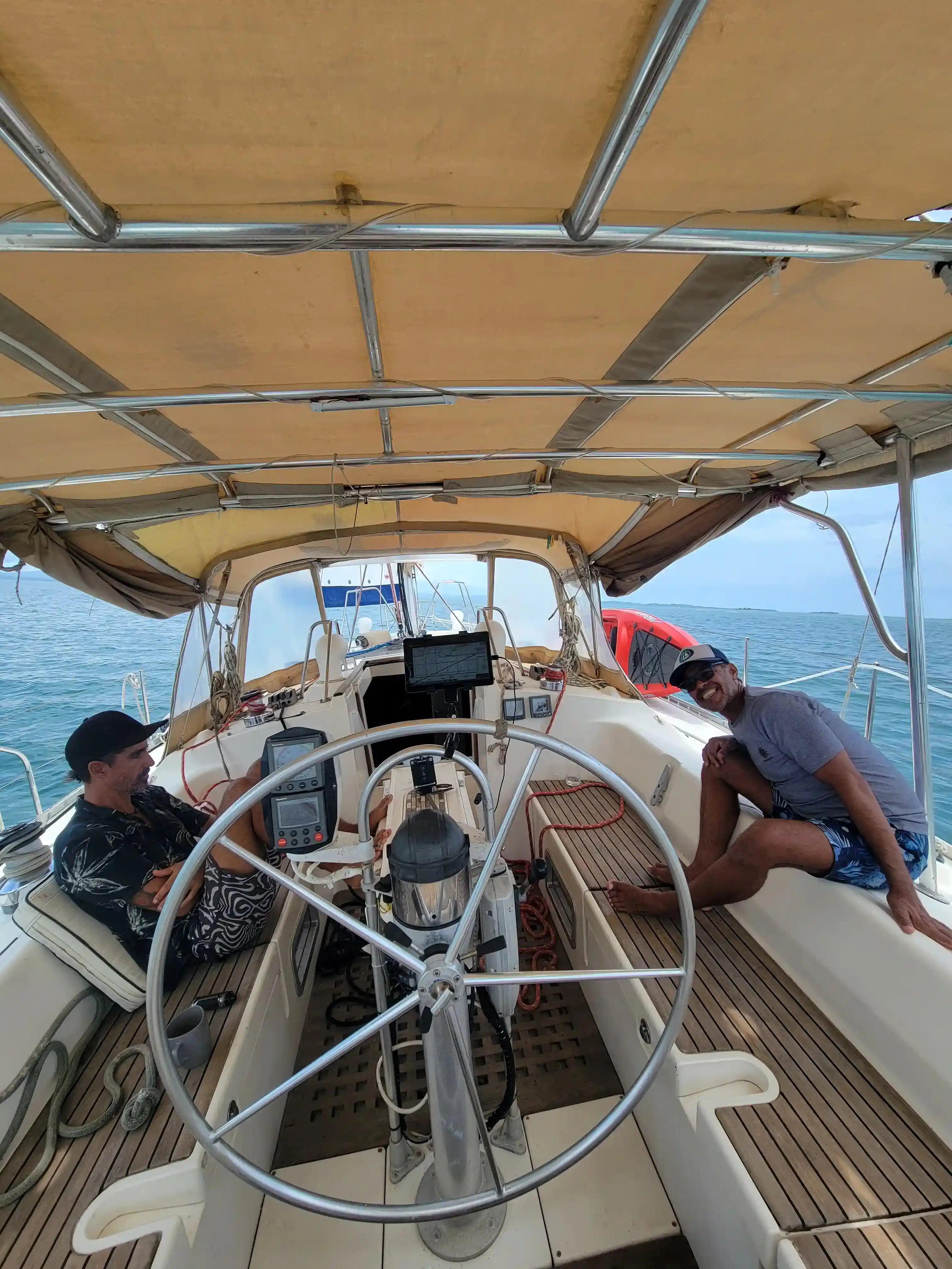 Sailboat at anchor