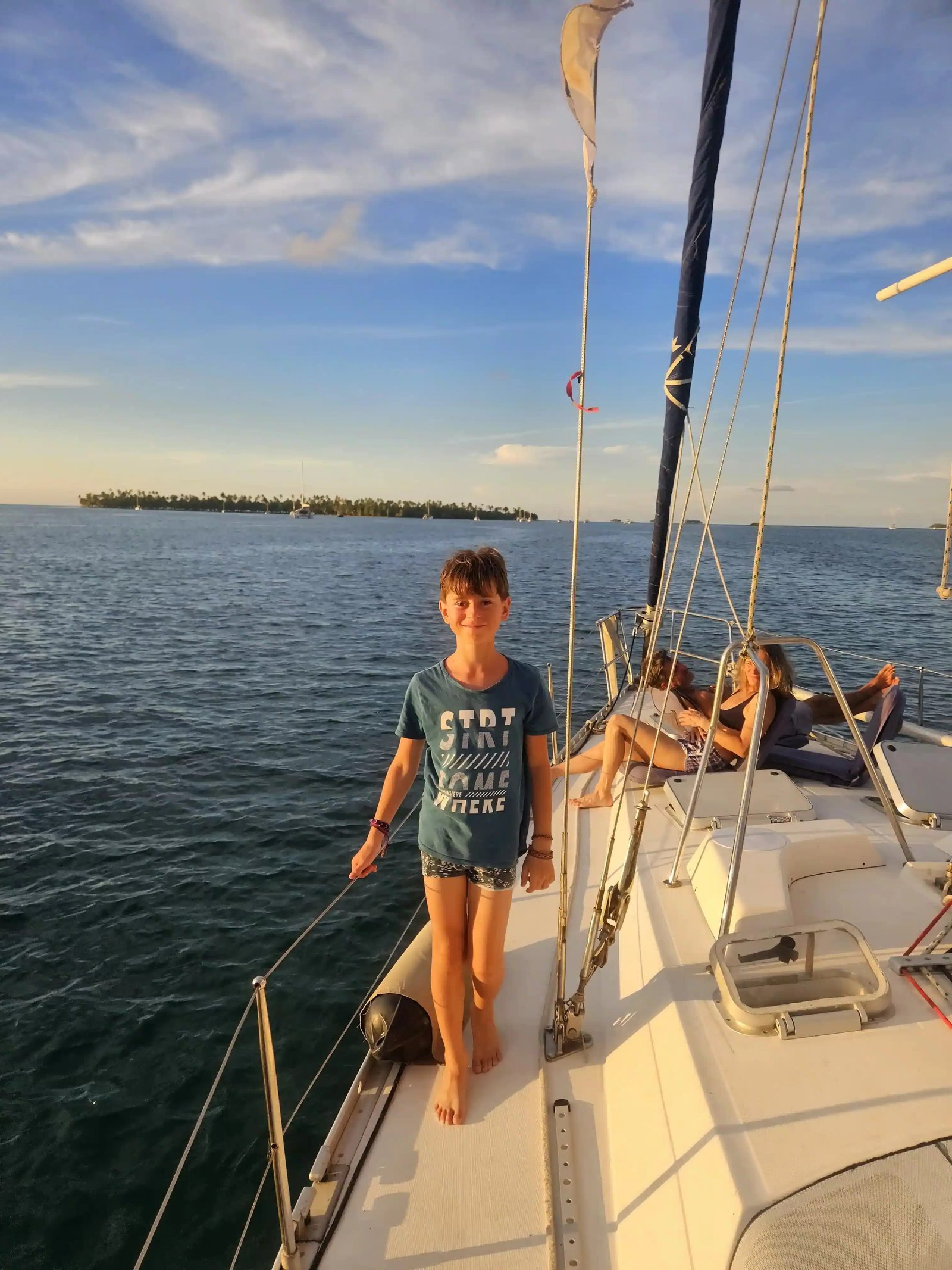 Sailing at sunset